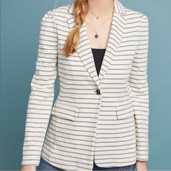Anthropologie Francoise Cotton Blazer - Picture 4 of 9